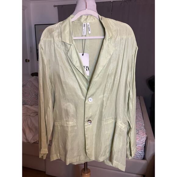 Nwt- Zara 100% Lyocel blazer- S/M - Picture 2 of 5